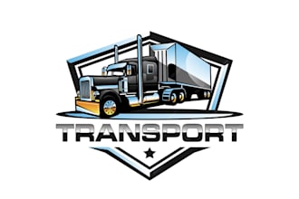 design trucking business, dispatcher, transport, truck logo