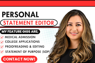 expertly edit your medical school personal statement in less than 24 hours