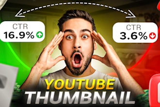 design youtube thumbnail fitness, finance, sports, vlog, motivational, horror
