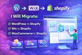 migrate wordpress to shopify wix to shopify woocommerce to shopify