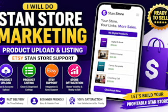 do stan store marketing product upload, etsy stan store promotion stan store