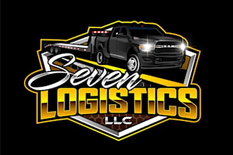 design trucking business, dispatcher, transport, truck logo