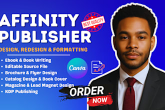 design affinity publisher project, canva design, amazon kdp book formatting