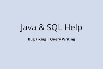 write sql queries or fix java bugs