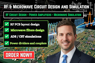 design and simulate rf and microwave circuit especially power amplifier and pcb