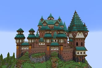build minecraft castle, villages, base, hubs, spawns, house
