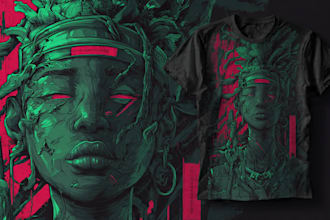 create streetwear design and illustration for tshirt merch