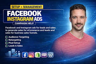 set up facebook meta instagram leads ads, sales ads campaign for businesses