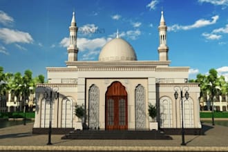 design exterior interior mosque design mosque architecture 2d planning and model