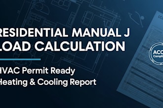 perform residential hvac manual j load calculation for hvac permit
