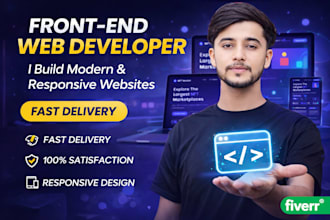 create modern responsive front end website or fast delivery