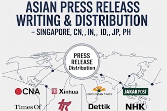asian press release writing and distribution to top cn,in,id,jp and ph sites