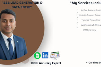 do b2b lead generation and professional data entry
