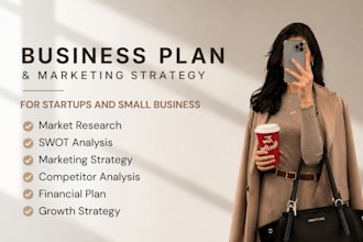 create business and marketing plan for startups and small businesses