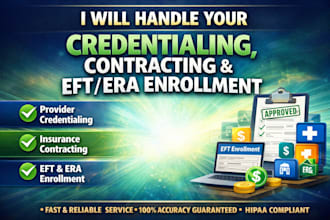 manage provider credentialing, contracting and era eft setup