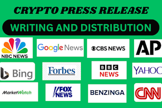 write a professional crypto  blockchain press release PR distribution