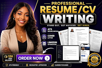 write or update your resume, ats resume, cv, cover letter, linkedin