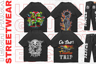 design your tshirt and clothing with luxury, edgy, grunge, y2k streetwear style