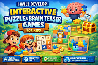 develop interactive puzzle and brain teaser game