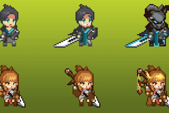 create pixel art character pixel art animation pixel game art 2d sprite sheet