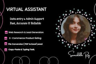 provide admin support and data entry