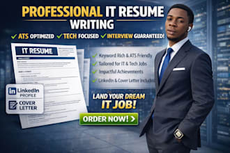 write a modern IT resume, CV,  linkedin that gets interviews