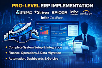 setup syspro striven epicor erp infor cloudsuite workday erp implementation