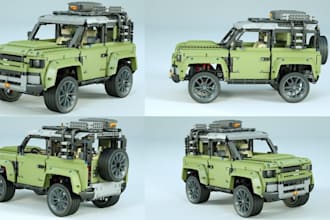 custom lego technic car moc lego toy 3d model xml part list manual instruction