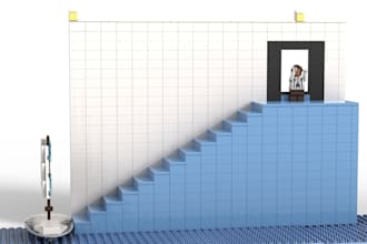 movie scene recreated with lego