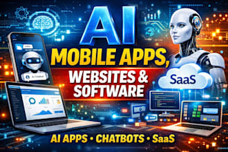 create ai mobile apps, websites and softwares