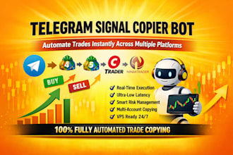 code trade copier bot on ninjatrader, ctrader, mt4, mt5 or telegram signal robot
