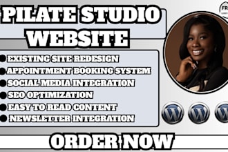 pilate studio website, fitness web, yoga and pilates website, gym and studio web