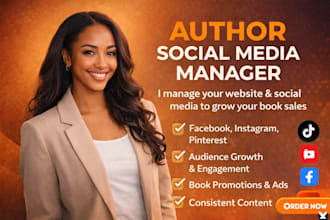 social media marketing manager tiktok book promotion trailer videos book mockups