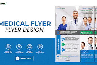 do pharmacy, healthcare, hospital, doctor, flyer , trifold or brochure