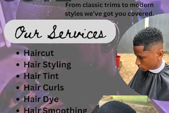 create eye catching barber shop flyers for you