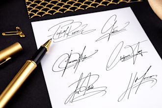 design handwritten signature logo or autograph