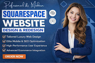 design beautiful squarespace website for your business, squarespace website