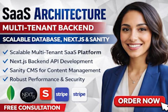 build multi tenant saas backend with scalable database, nextjs and sanity