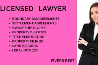 handle property disputes, ownership claims, title issues, and boundary disputes