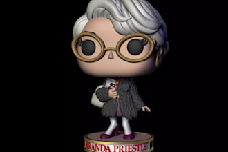do custom toy figurine,funkopop,bobblehead model,mini 3d characters for kids,stl