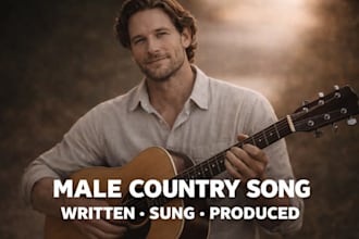 write, sing and produce a professional male country song