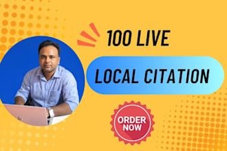 create 100 live local citations USA, UK, canada for map ranking