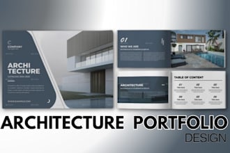 design a professional architectural interactive portfolio PDF CV resume design