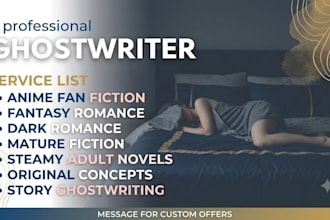 ghostwrite fta erotic anime fanfic smut steamy romance fantasy dark romance
