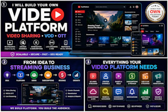 build a video sharing, vod and video streaming platform