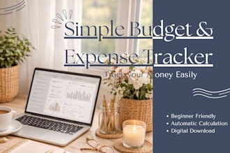 create monthly excel budget expense tracker