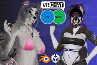 vrchat furry avatar vr character anime furry nsfw avatar  furry vrchat quest p