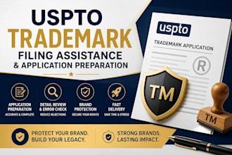 provide uspto trademark filing assistance and application preparation