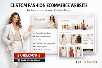 develop ionos strato ecommerce fashion website for boutique beauty cloth brand