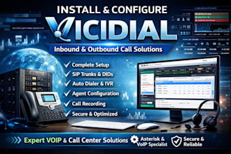 install and configure vicidial for inbound and outbound calls